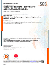 ISO-13485 certificate